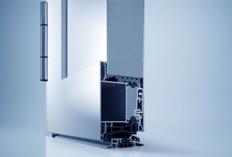 Porta d'ingresso Le Corbusier - sezione trasversale del profilo della porta d'ingresso, incluso il tamponamento