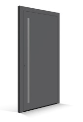 Porta d'ingresso Le Corbusier - Pannello porta: gris fonce 31 - Modanatura maniglia: gris 31
