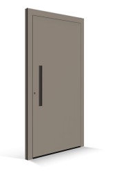Porta d'ingresso Le Corbusier - Pannello porta ombre naturelle moyenne - Modanatura maniglia terre dombre brulee