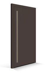 Porta d'ingresso Le Corbusier - Pannello porta terre dombre brulee - Modanatura maniglia ombre naturelle moyenne