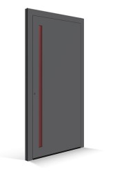 Porta d'ingresso Le Corbusier - pannello porta gris fonce 31 - modanatura maniglia le rubis