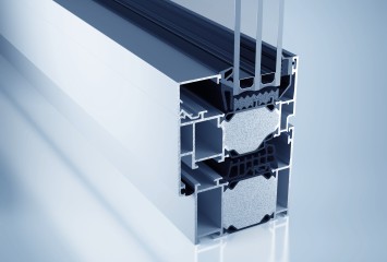 Finestra in alluminio - Sezione finestra W 77 HI